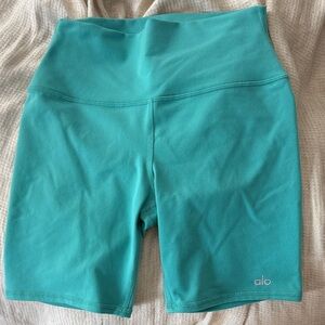 ALO Yoga Women's Aqua High-Waist Bike Shorts